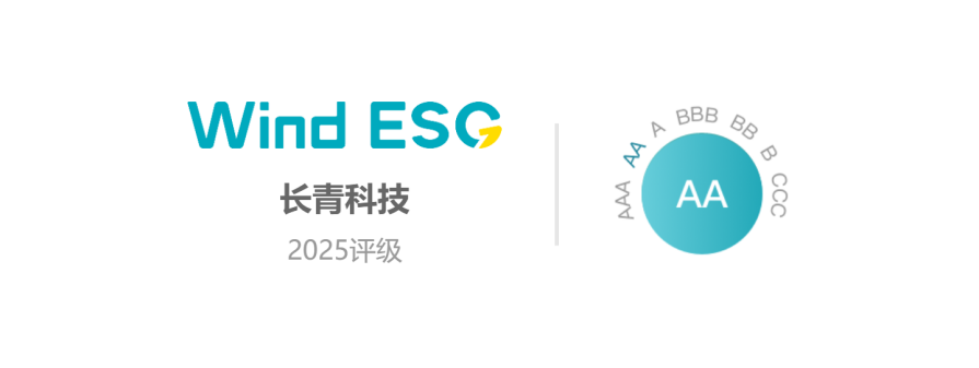 祝賀長(zhǎng)青科技榮獲“上市公司W(wǎng)ind ESG AA”評(píng)級(jí)！